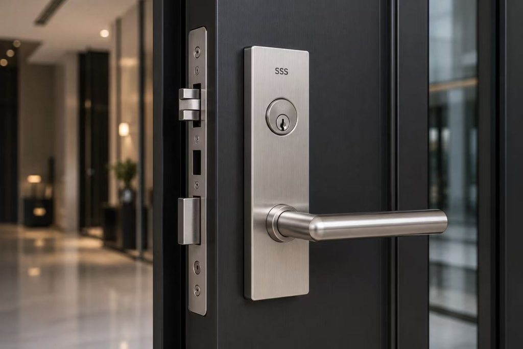 Premium stainless steel door pull handle for commercial buildings